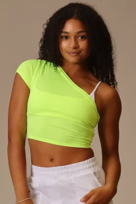 Baby Soft One-Shoulder Tee - Highlighter - FINAL SALE