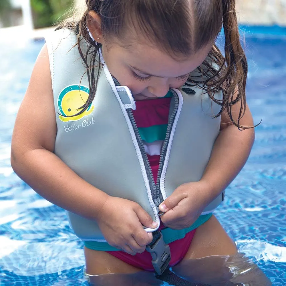 bblv Nj Toddler Life Jacket - Neoprene Swim Vest for Boys and Girls, with Wetsuit Warmth, SPF Protection, and Removable Baby Swimming Float Pads