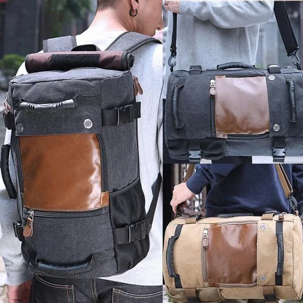 Canvas Backpack with Multiple Pockets