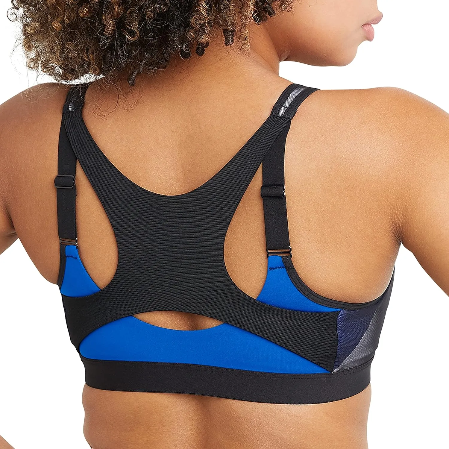 Champion Women's Sports Bra, Motion Control Zip High-impact Sports Bra, Wirefree Bra for Women