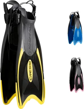 Cressi Palau Adjustable Open Heel Snorkeling Swim Fins Blue