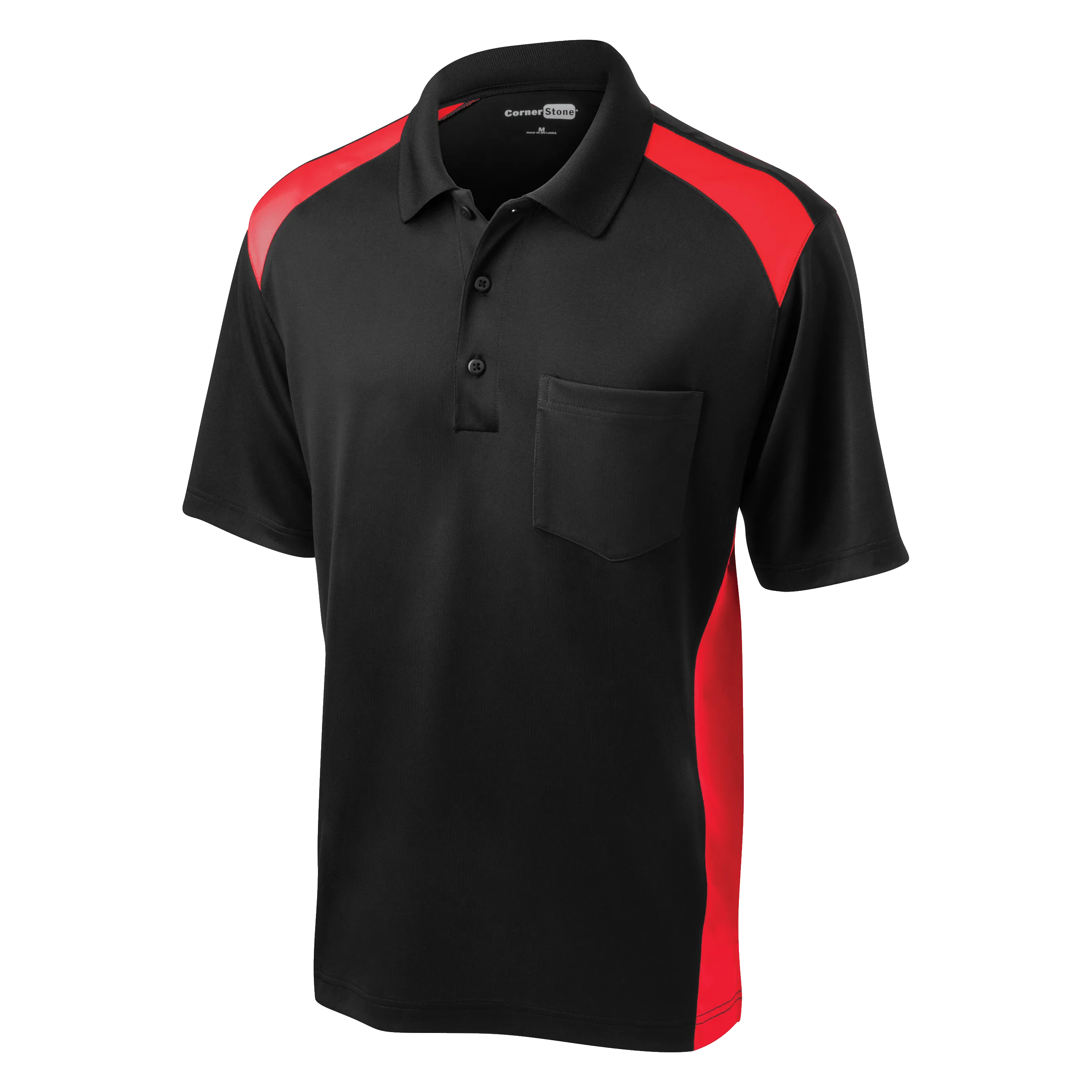 D1536M Mens Colorblock Pocket Polo
