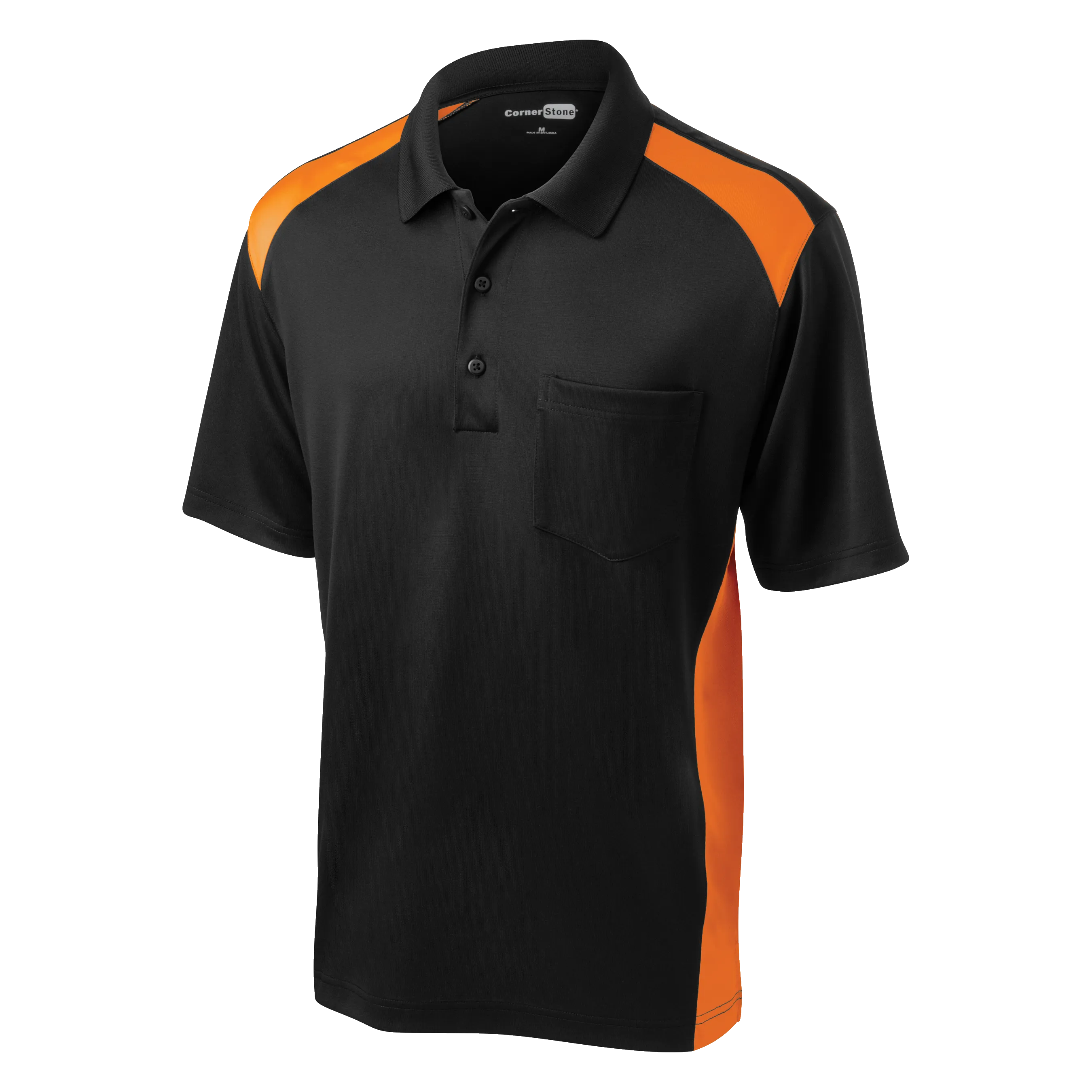 D1536M Mens Colorblock Pocket Polo