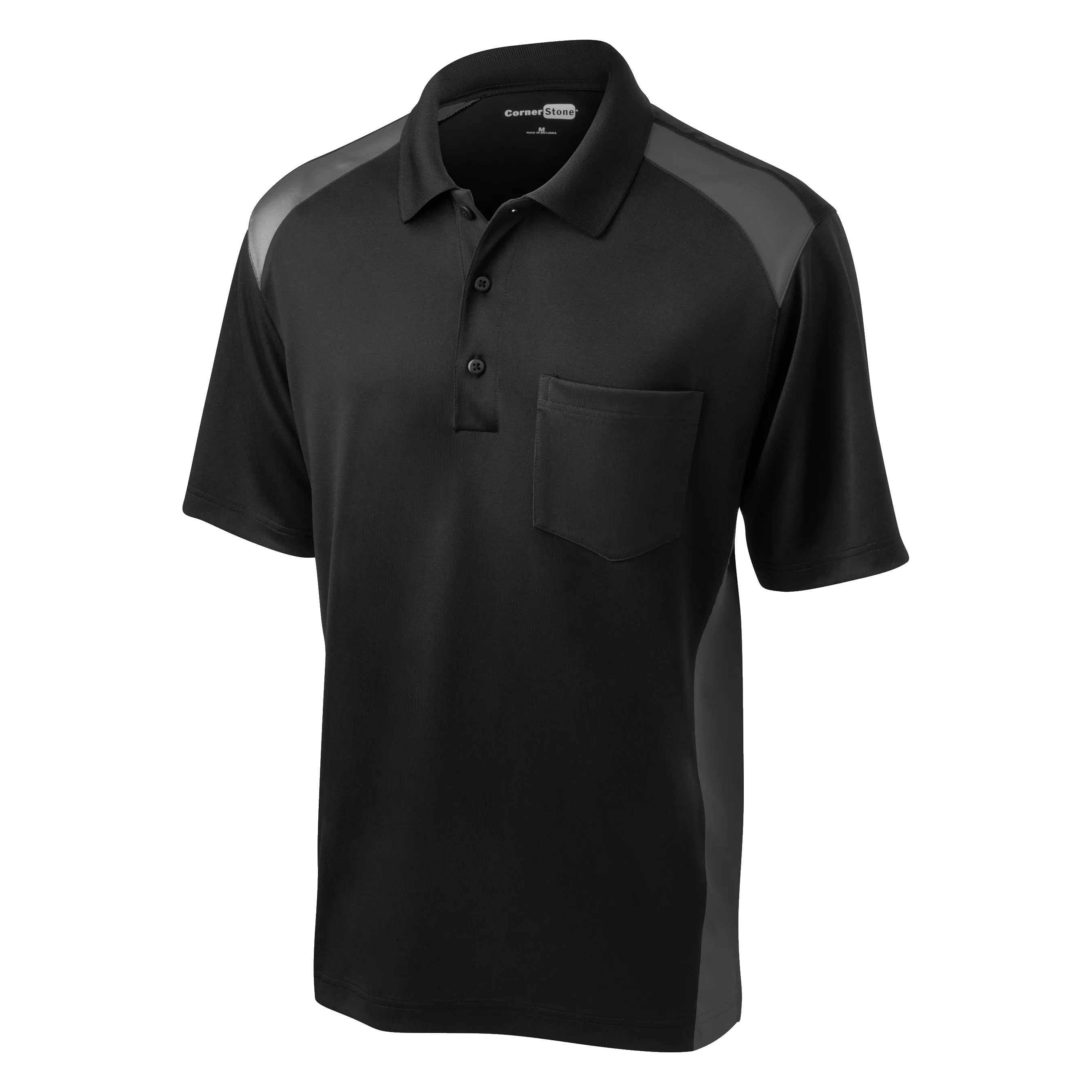 D1536M Mens Colorblock Pocket Polo