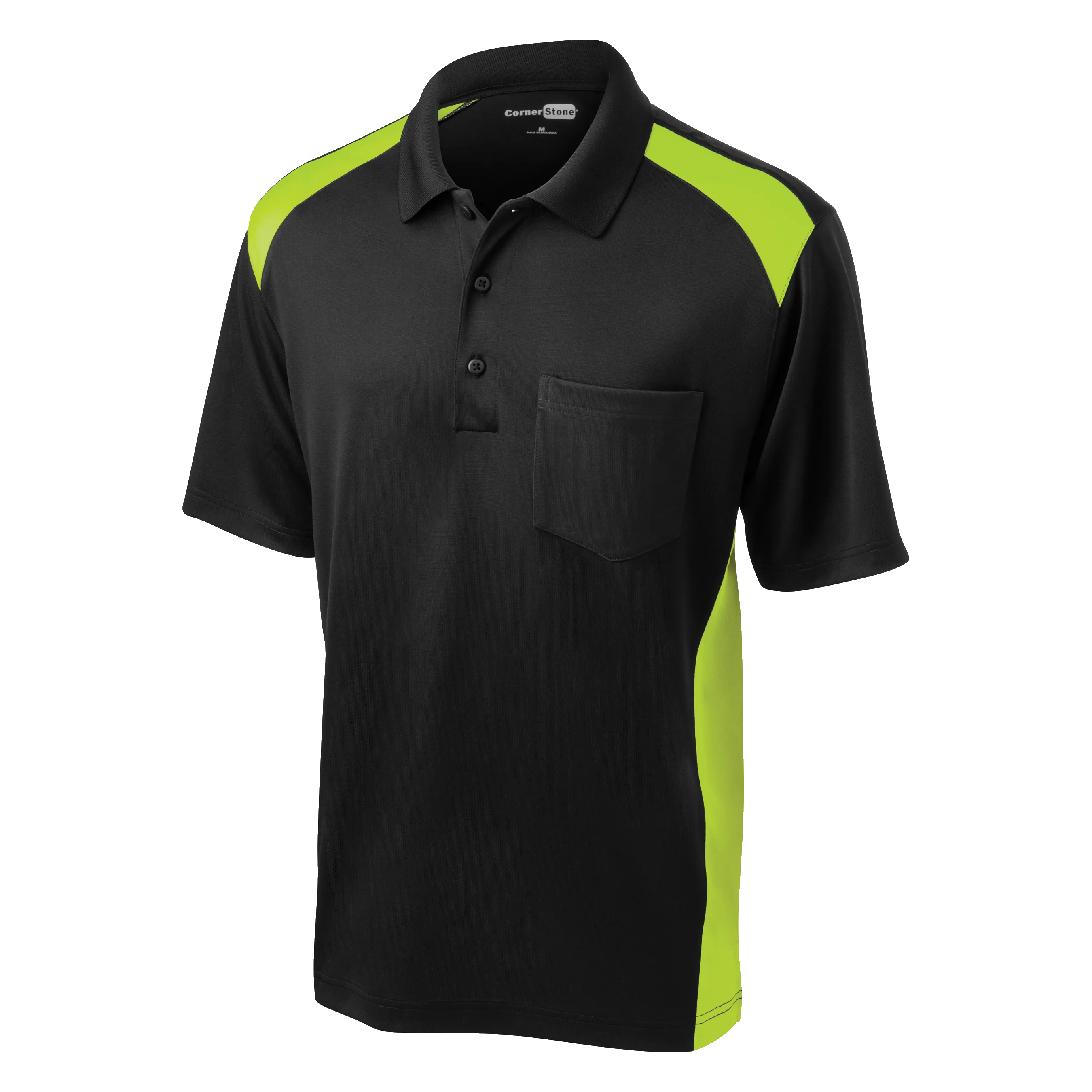 D1536M Mens Colorblock Pocket Polo