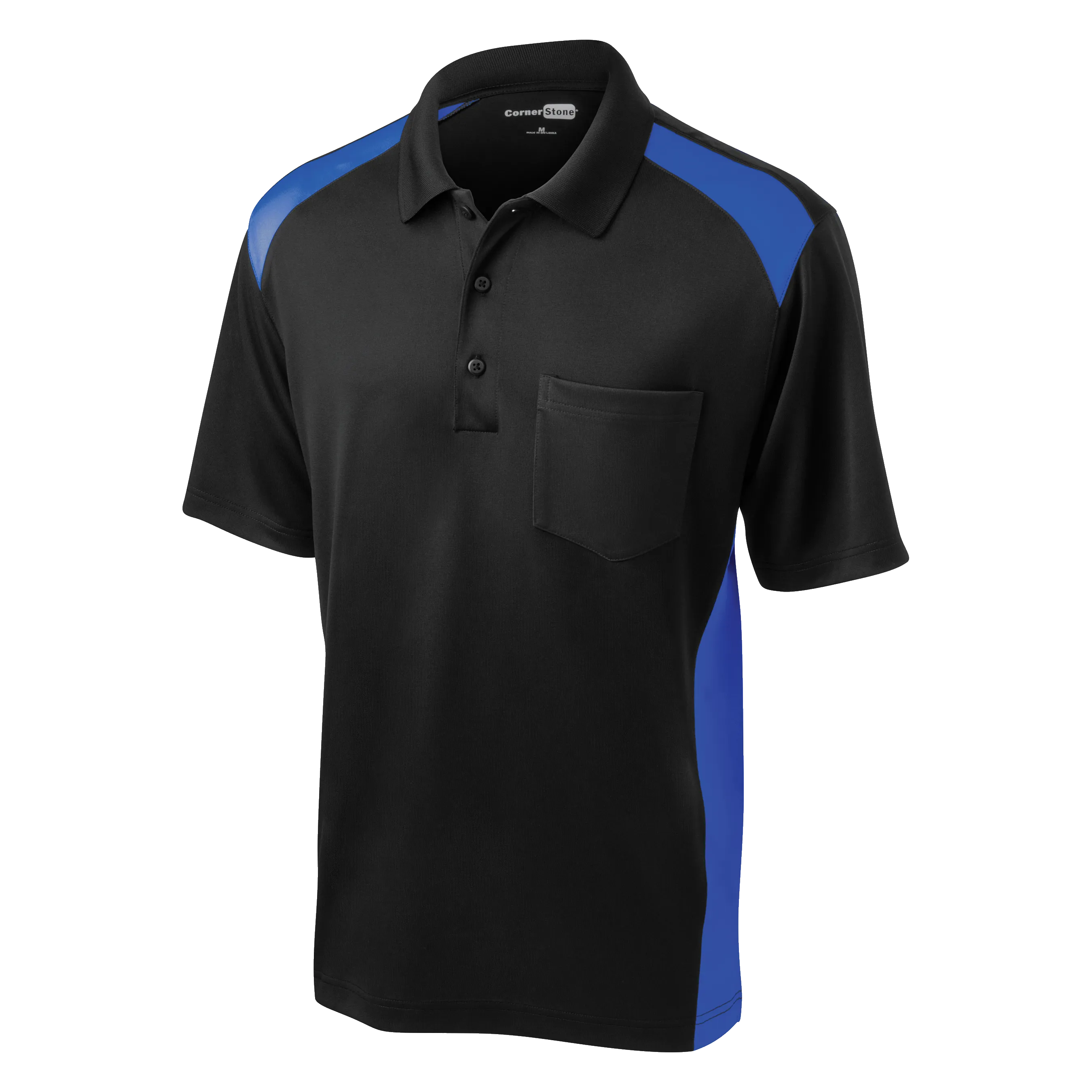 D1536M Mens Colorblock Pocket Polo