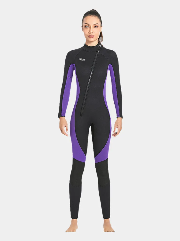 DIVE & SAIL Adults Long Sleeve One Piece Front Zip Wetsuit