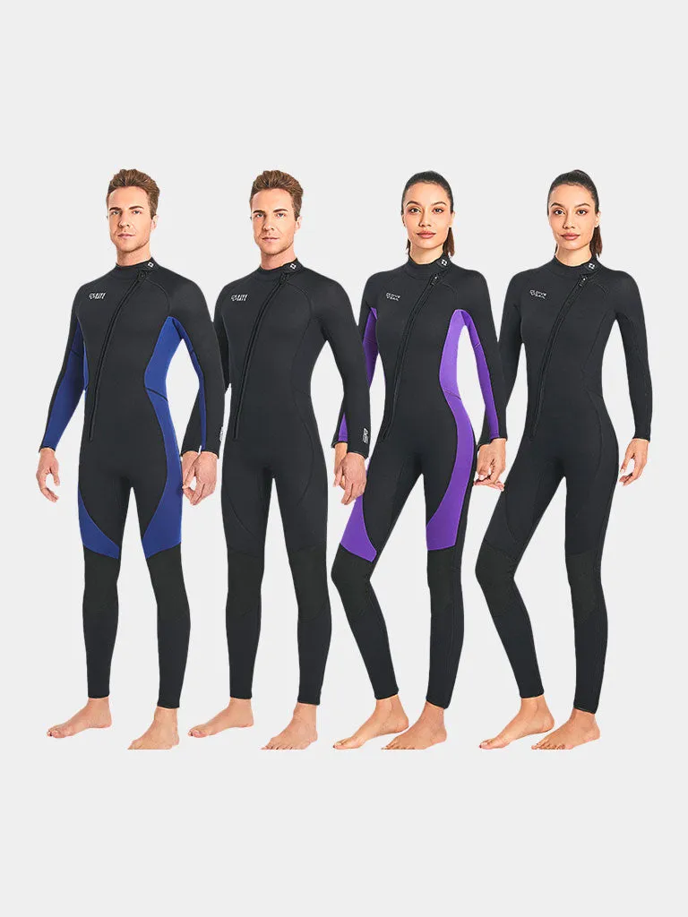 DIVE & SAIL Adults Long Sleeve One Piece Front Zip Wetsuit