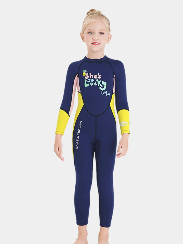 DIVE & SAIL Girls 2.5MM Back Zip Full Wetsuit, 3 Colors