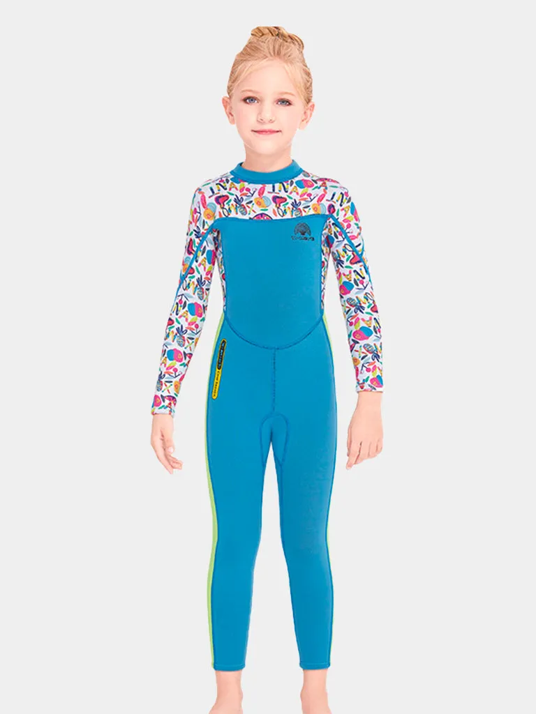 DIVE & SAIL One Piece Long Sleeve Girls Wetsuit Fullsuit, 2 Colors