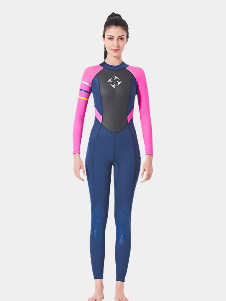 DIVE & SAIL Women Warm 3MM One Piece Free Diving Wetsuit, 3 Colors