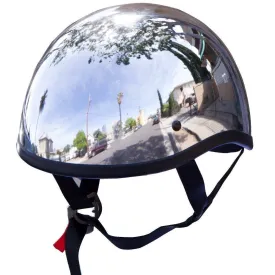 FH Helmets FH-36 Chrome Finish Half Skull Helmet