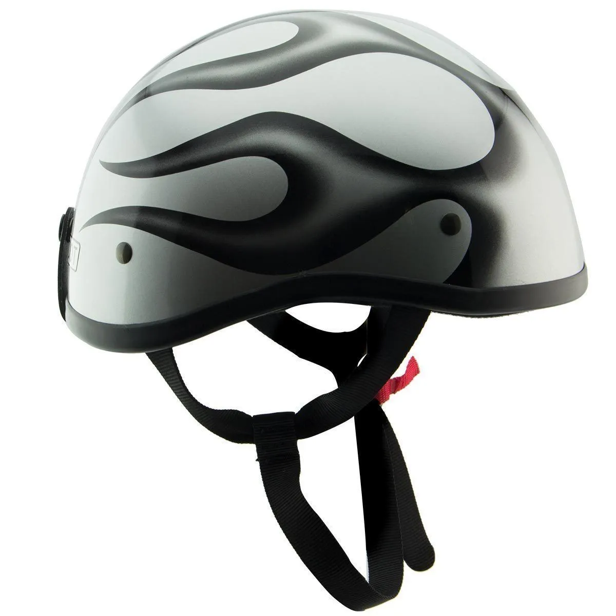 FH Helmets FH-36 Silver Flame Half Helmet