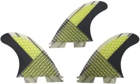 Fiberglass Honeycomb Surfboard Fin (3) Glass Flex Thruster Surf Fin Style G5 - Tri Fin Thruster Set Surfboard fins Size M Size fins