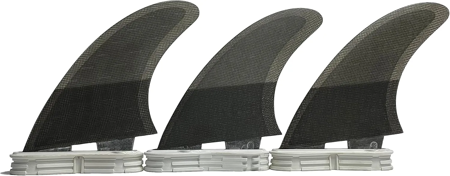 Fiberglass Honeycomb Surfboard Fin (3) Glass Flex Thruster Surf Fin Style G7 - Tri Fin Thruster Set Surfboard fins Size L fins