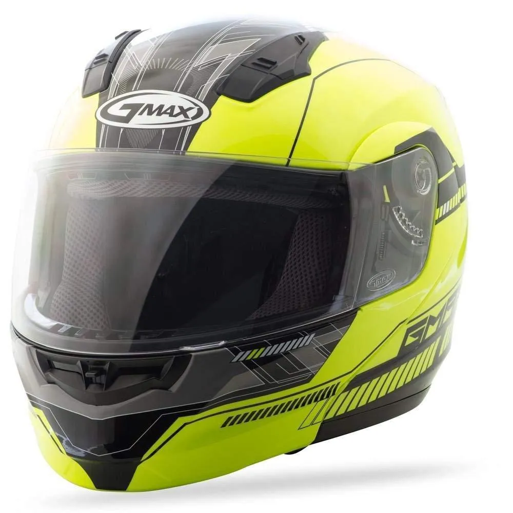 GMax MD04 Hi-Viz Yellow/Black Modular Helmet