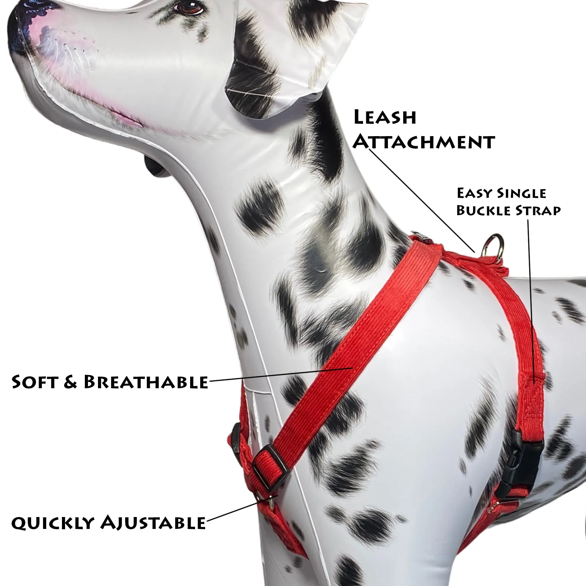 Hemp Dog Harness RED Corduroy