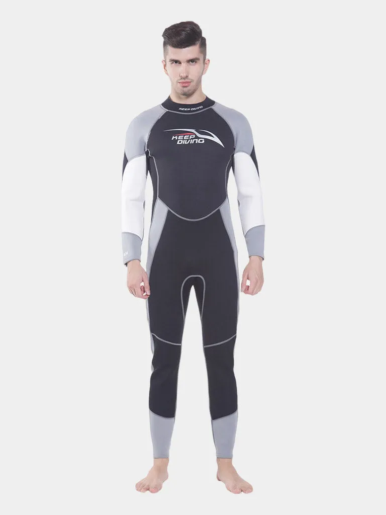 KEEP DIVING Men's 3MM Long Sleeve Scuba Wetsuit