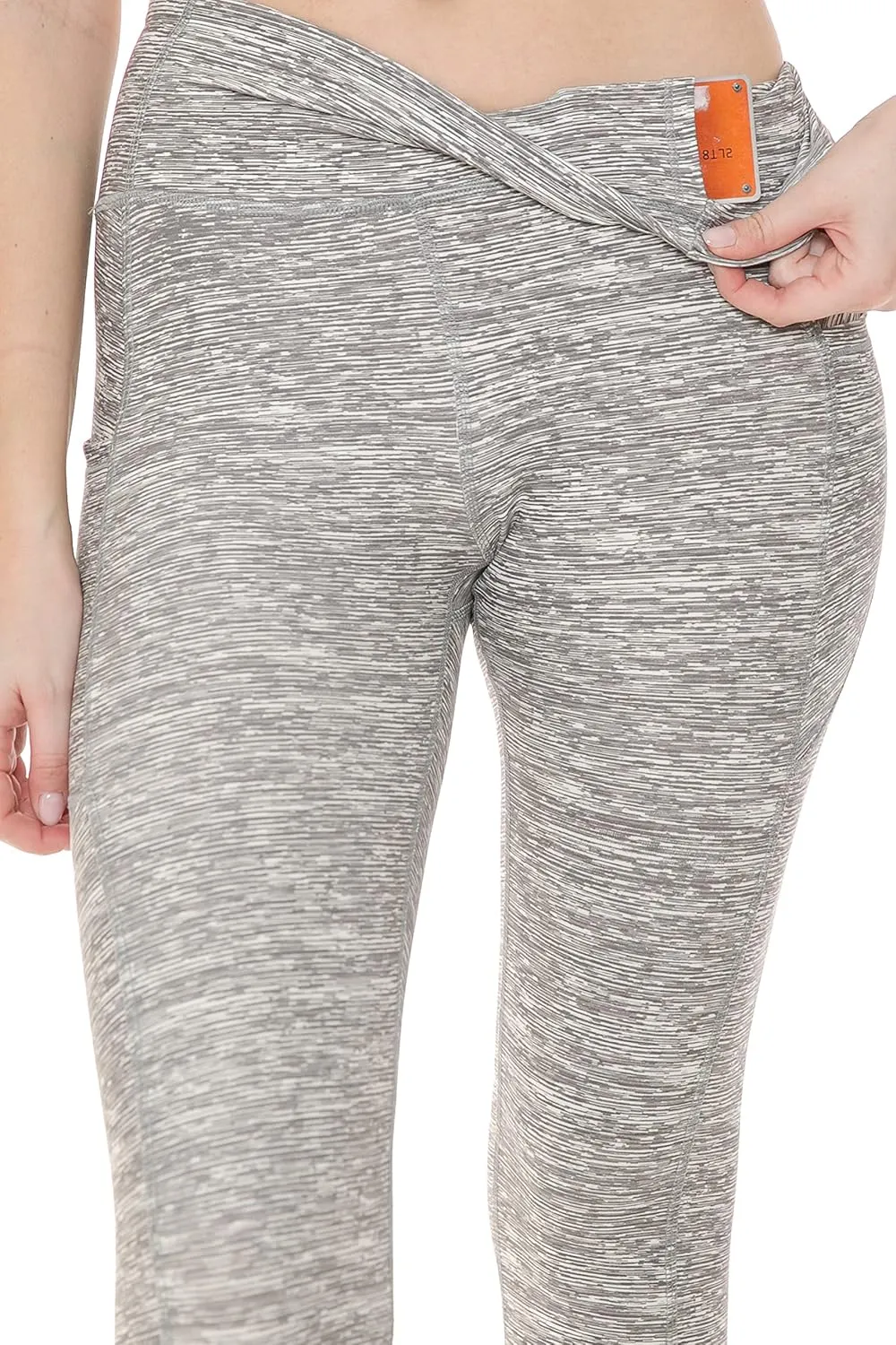 Leggings Depot Women's High Waisted Reflective Yoga Pants with Pockets Athletic Leggings