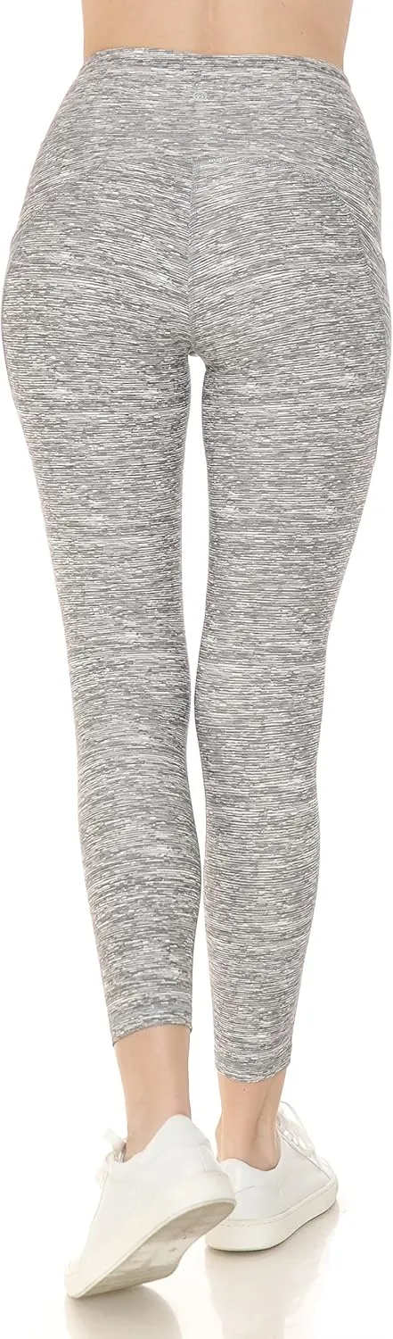 Leggings Depot Women's High Waisted Reflective Yoga Pants with Pockets Athletic Leggings