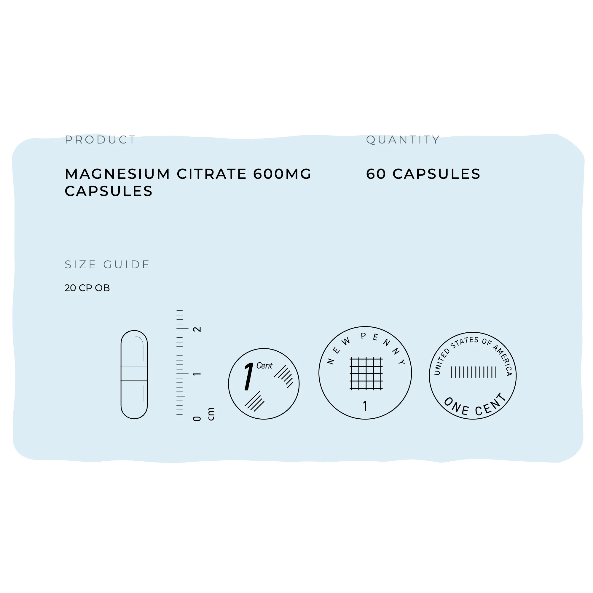 Magnesium Citrate Capsules 600mg