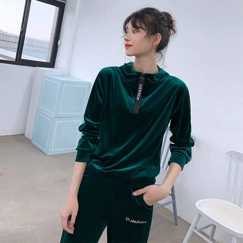 Moisture Wicking Hoodie Spring and Autumn Long Sleeve Loose Sports Jacket Women's Casual