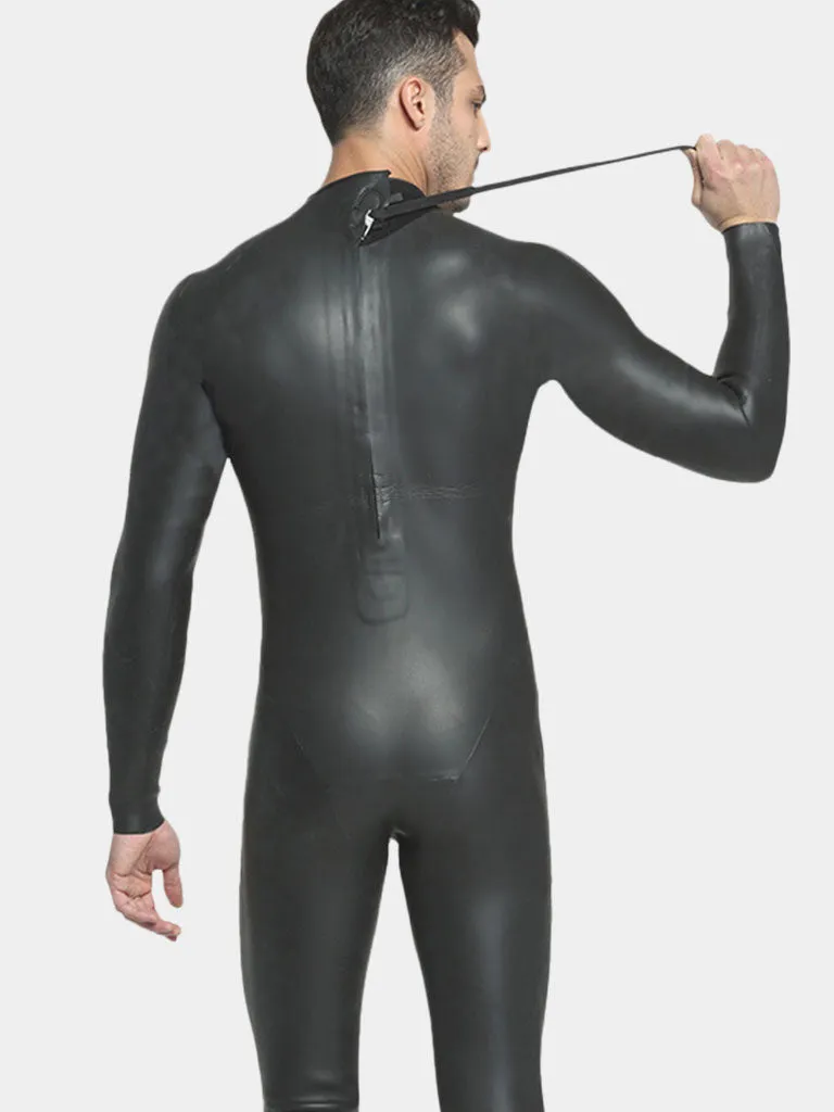 MYLEDI Adult 3MM Smooth Skin Black Long Sleeve Wetsuit
