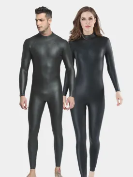 MYLEDI Adult 3MM Smooth Skin Black Long Sleeve Wetsuit