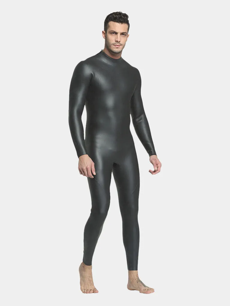 MYLEDI Adult 3MM Smooth Skin Black Long Sleeve Wetsuit