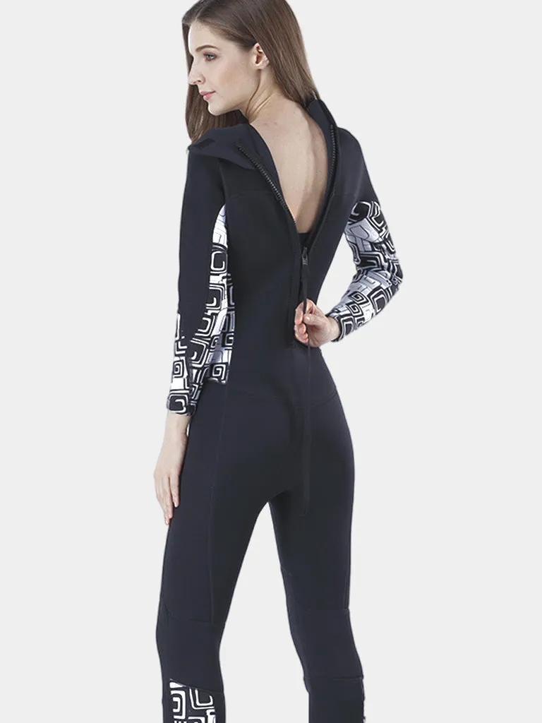 MYLEDI Women 3MM One Piece Warming Camo Wetsuit