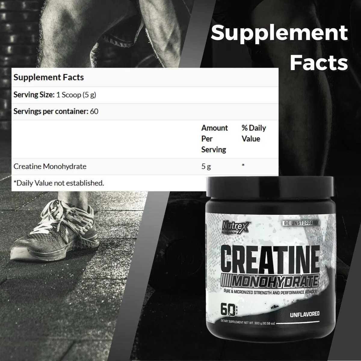 Nutrex Research, Creatine Monohydrate, 300 - 1000g