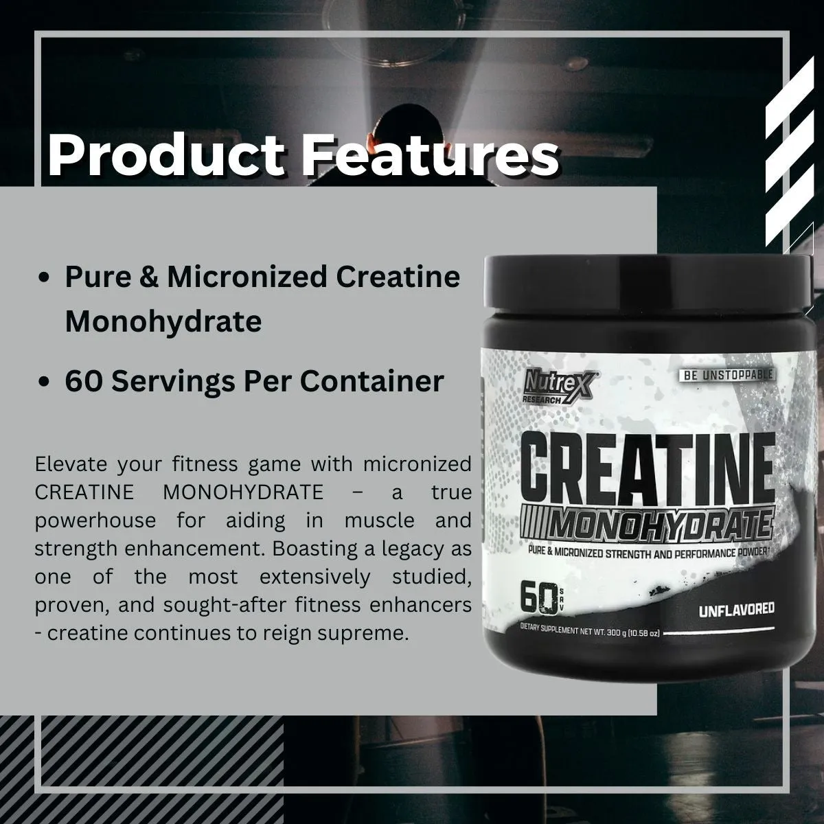 Nutrex Research, Creatine Monohydrate, 300 - 1000g