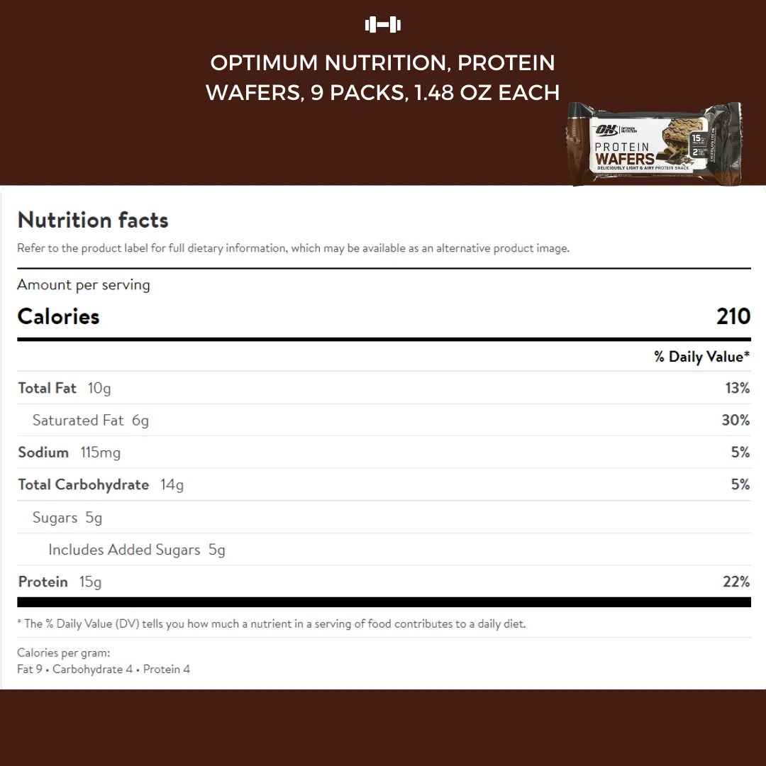 Optimum Nutrition, Protein Wafers, 3 Packs