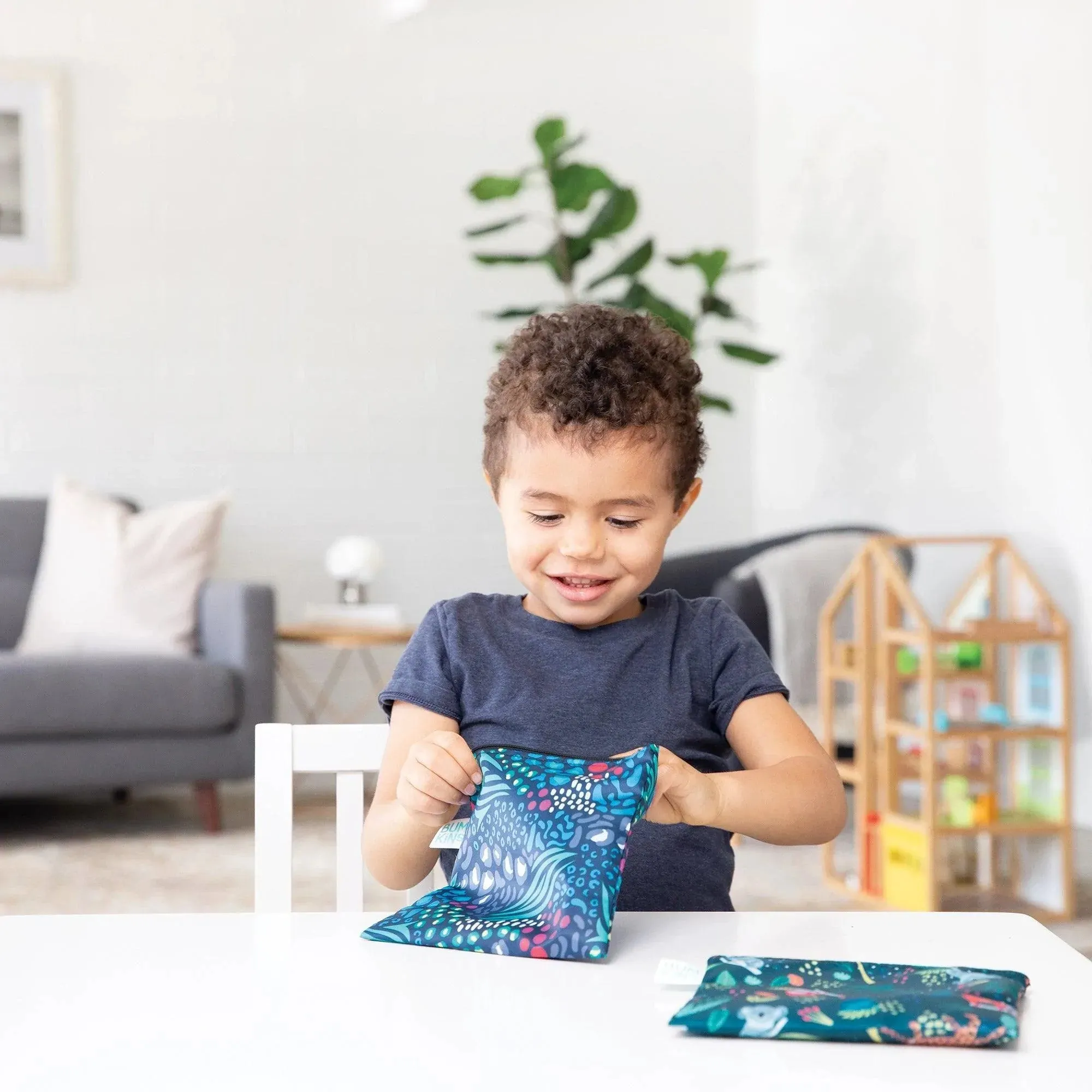 Reusable Snack Bag, Large 2-Pack: Jungle & Animal Prints