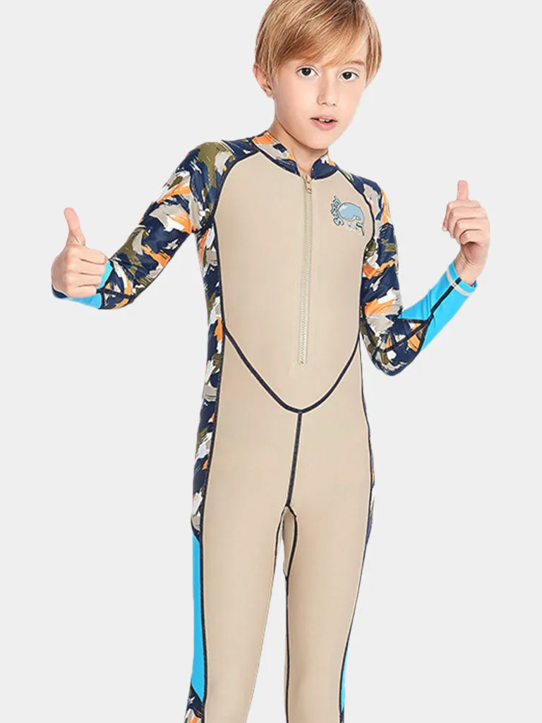 SABOLAY Boys' Long Sleeve One Piece Dive Skin Suit, 2 Colors