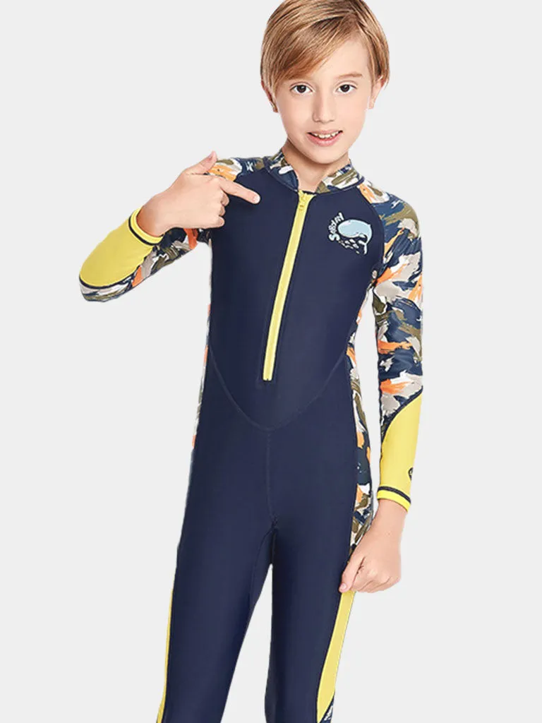 SABOLAY Boys' Long Sleeve One Piece Dive Skin Suit, 2 Colors